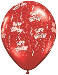 (image for) Happy Birthday Red Latex Balloon (Float Time 3+ Days)